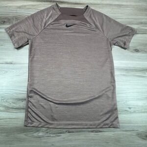 Nike‎ Dri-FIT Mens Training Shirt Mauve Brown Space Dye DQ5053-291 Size M